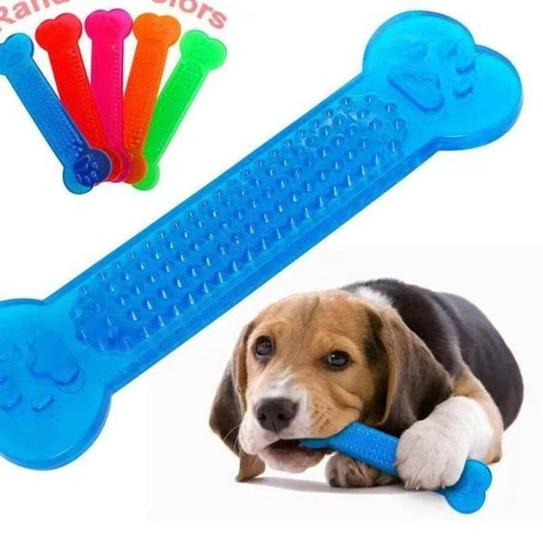 Brinquedo de Borracha em Formato de Osso para Cães – 15cm | Resistente para Mastigadores Fortes | Cuidados Dentários e Alívio de Estresse