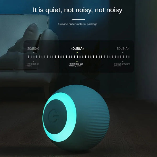Bola Interativa Elétrica para Gatos – Movimento Automático e Recarregável | Brinquedo Inteligente para Entretenimento Indoor